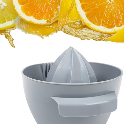KADAX Presse-citron, manuel, en plastique, robuste, ovale, pour fruits, universel, gris clair