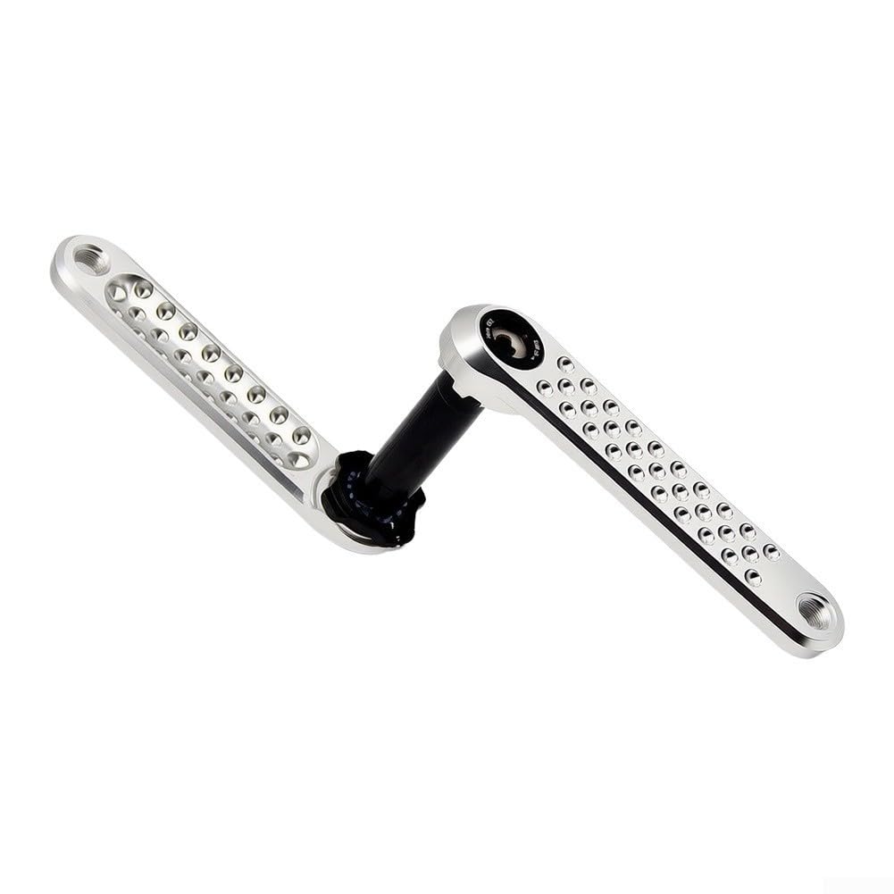 Pedivelle per bicicletta da strada, 165 mm, GXP- 24 mm, mandrino a 3 bulloni | Pedivelle cave CNC leggere, Guarnitura in lega di alluminio 7075, Singolo Chainring Manovella, Off Road Ciclismo Crank Group,