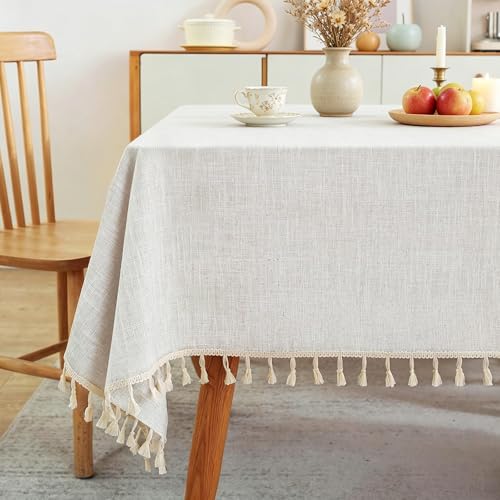 Laolitou Textured Table Cloth for Rectangle Table...