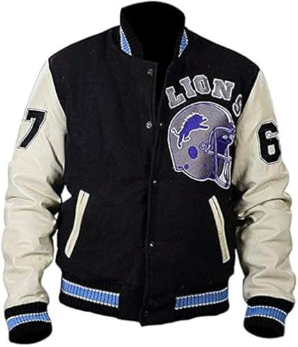 New Men's Axel Foley Detroit Beverly Hills Cop Jacket | Eddie Murphy Lions Varsity Bomber Baseball Jacket for Men