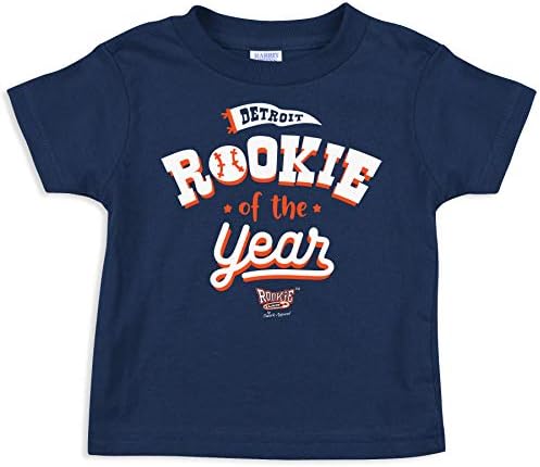 Smack Apparel Detroit Baseball Fans. Rookie of the Year Navy Onesie or Toddler Tee (NB-7T) image 4