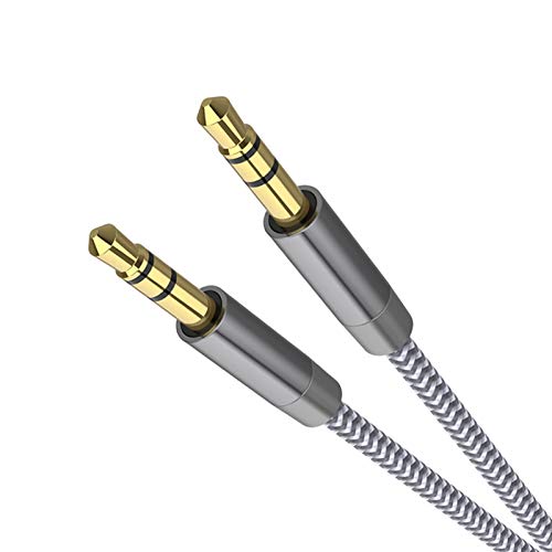 Best Cyber Monday 🔥 Audio Cable,2 Pack 3 FT Aux Cable 3.5mm Male to Male Universal Braided Stereo Auxiliary Audio Cord compatiable with Car Stereos,Headphone,Android Smart Phone,Echo Dot