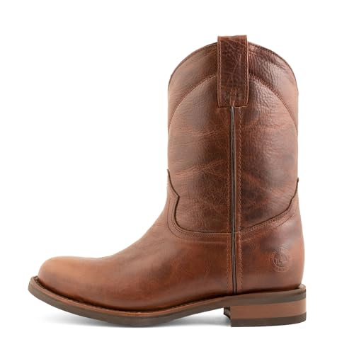 Men's Leather Roper Boot with Vibram Sole Oil Resistant Style 1000