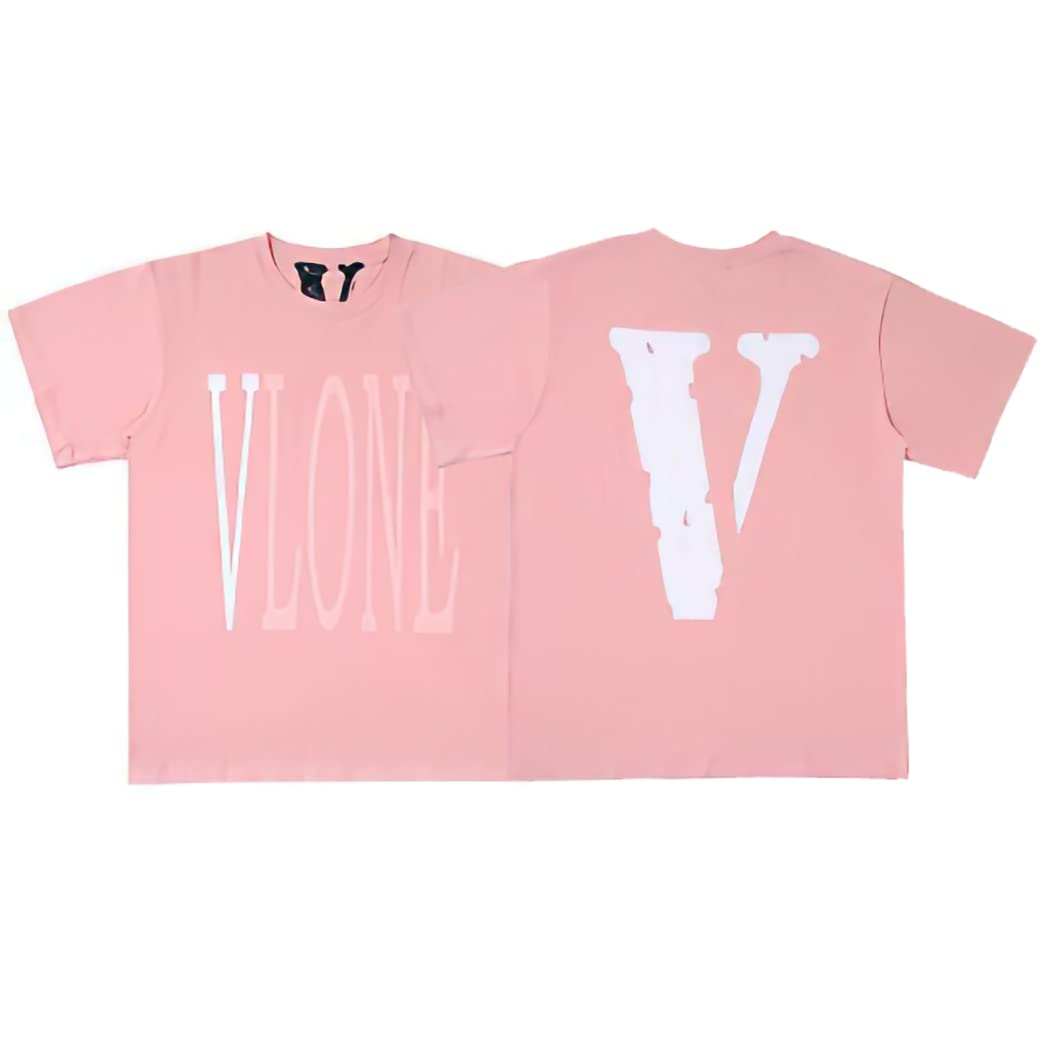 kvcezxuBig V Shirt for Men Tide Hip Hop T-Shirt Big V Alphabet Print Tees Tops Casual Short-Sleeved T-Shirt for Summer