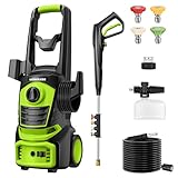 WorkBless Electric Pressure Washer, 4800PSI 3.0 GPM Power Washer with 4 Quick Connect Nozzles, 400ml Foam Cannon Electric Power Washer Cleaning for Cars, Home, Driveways, Fences, Patios