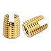 uxcell Self Tapping Threaded Inserts, 10pcs M5-0.8 Female to M8-1 Male Brass Slotted Thread Repair Inserts Nuts, 10mm Long