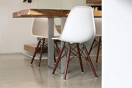 Urbanmod Mid Century Modern Style Chairs The 'Easy Assemble Dsw Ergoflex Abs Plastic And 'One Wipe Wonder' Comfortable Dining Meets 5-Star, Set Of 2 (Red Walnut) #TOP7