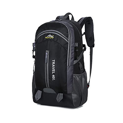 Mochila Outdoor de 40L EKsma Negra Ligera y Portátil