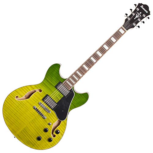 Amazon | Ibanez AS73FM Green Valley Gradation セミアコギター
