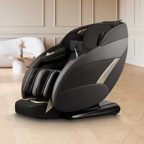 Titan by Osaki l 4D Endor l Advanced 4D Massage Mechanism l Full Body Air Bag Massage Chair l Shiatsu Recliner l Smart Body Scanning l 3 Stage Zero Gravity Reclining l Bluetooth Speakers (Brown)