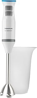 Taurus Bapi 1000 Rocket Inox – Hand Blender – 1000 W – Includes Measuring Cup – Anti Splash – 20 Speeds Turbo Function Sof…