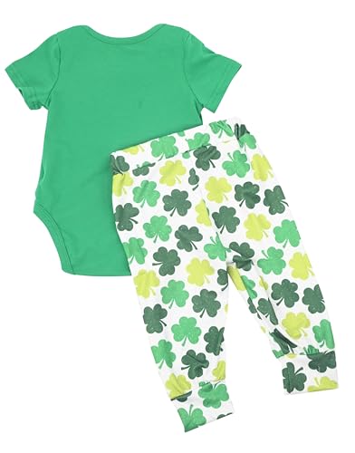 Image of Baby Boys Girls 2pc Outfit Set Short Sleeve Bodysuit with Pants