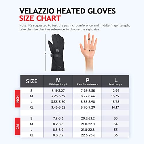 Velazzio Heated Gloves, Rechargeable 4800Mah Electric Heating Gloves For Men Women, Winter Thermal Warm Battery Gloves For Skiing Hunting Fishing Snowboarding (Large) #TOP2