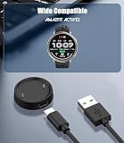 Ermorgen Ładowarka USB C, kompatybilna z Amaz fit Active 2 / Amaz fit Bip 6, kabel USB 100 cm, zamiennik kabla do ładowania stacji ładującej Amaz fit Active2, bip6, 2 szt., czarna