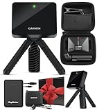 Garmin Approach R10 Portable Golf Launch Monitor & Simulator Gift Box Bundle - Great for Home, Outdoor & Indoor, Projector Compatible with PlayBetter Portable Charger, Case, Tripod & Adapter