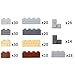 Feleph Masonry Profile Bricks Set Bulk 260 Pieces Building Blocks for House Construction Wall Multicolored MOC Parts Creative Toy Kit Compatible with Major Brand
