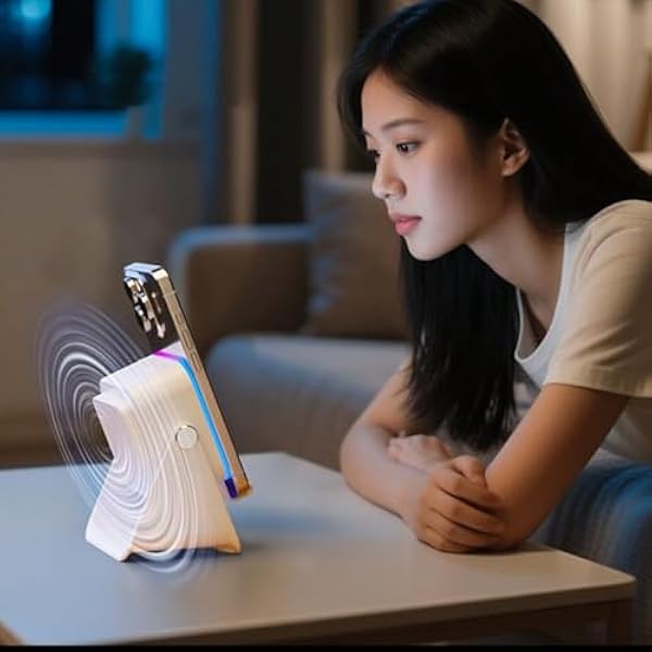 Generisch Induction Speaker Cell Phone 10 Вт беспроводная аудиостанция с окружающим освещением и подставкой портативный динамик-усилитель для дома офиса или подарок для мужчин женщин и