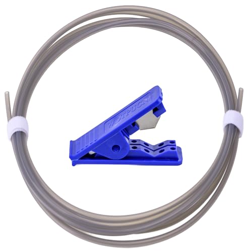 WDTPUCN 10FT PTFE Teflon Bowden Tube with Cutter, 2.5mm ID × 4mm OD for 3D Printers – Fits Bambu Lab A1/A1 mini/P1P/P1S/X1C, Creality K1/K1 Max, Ender 3 V3, Prusa MMU3 (Gray) -  vdell, Vdell009