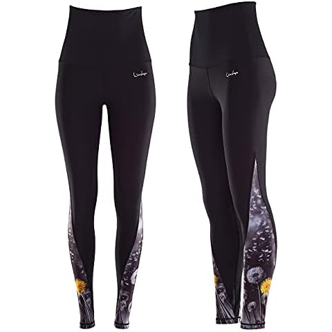 WINSHAPE Women's Functional Power Shape Tights „High Waist“ HWL105, Dandelion Breeze, Slim Style Leggings, XL Cover
