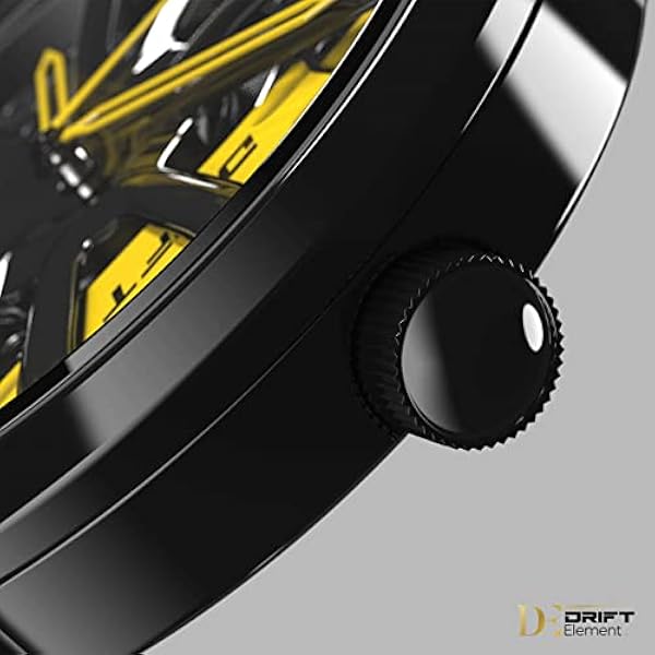 DriftElement Performance GT fälgklocka män – sportbil män armbandsur i 3D-design – anpassad designerklocka med mineralglas – kvartsklocka