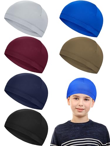 Image of Geyoga 6 Pcs Kids Skull Caps Helmet Liner Hats