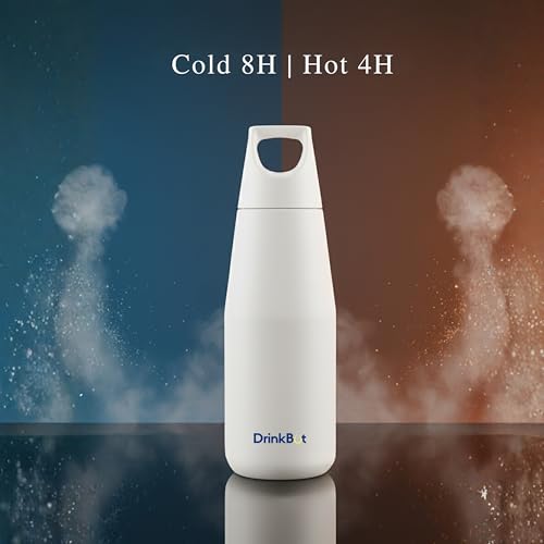 Image of Myst - Double Wall Stainless Steel Water Bottle | Vacuum Insulated | Hot & Cold | Leakproof & Durable | (White, 580 ml)