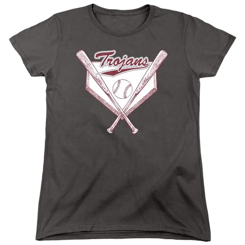 Troy University Baseball Diamond Women's T Shirt, Charcoal, 2X-Large