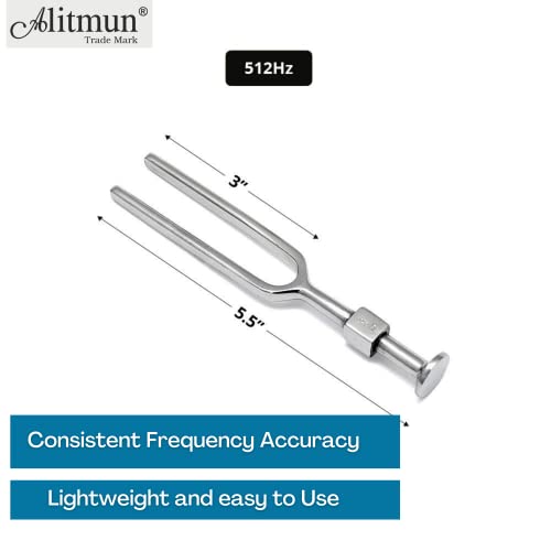 Image of Acoustic Tuning Fork 512 Hz, Rust-Free Tuning Fork with Consistent Frequency Accuracy, for Medical Students