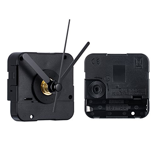 Mudder Clock Movement With Short Hands, 4/25 Inch Maximum Dial Thickness, 3/5 Inch Total Shaft Length #TOP5