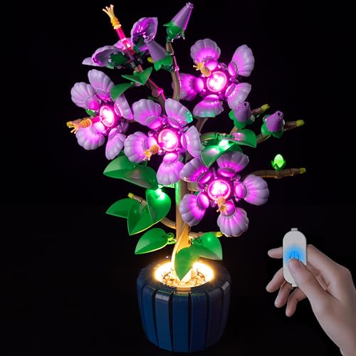 BrickSoul Upgrade Light Kit for Lego 10372 Hibiscus Flower Décor Building Set | with ON/Off & Dimmer Switch & Hidden Cable Tech | Easy Install Lighting Set (10372 Set NOT Included) by BrickSoul - Used condition - US$22.57