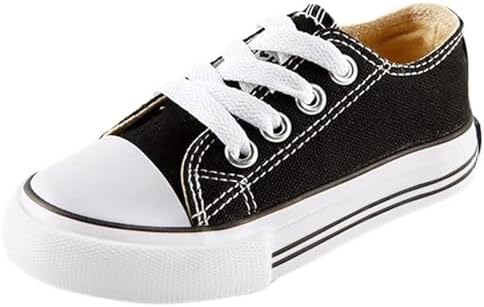 Boys and Girl Low Top Canvas Kids Lace up Sneakers