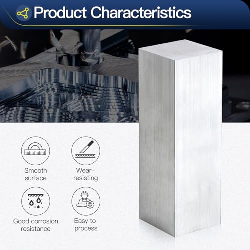 Image of 2 inch (50mm) X 2 inch(50mm) Square Aluminum Flat BAR 6 inch(152mm) +0 / -0.5 inch Long, 6061 General Purpose Plate,Square Aluminum BAR,T6511 Solid New Mill Stock Precision Machining (2)