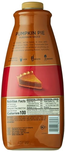 Torani Pumpkin Pie Puremade Sauce 64 oz Bottle 1 Count - image 2