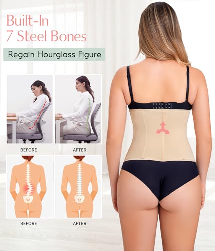 MERYOSZ Waist Trainer Corset Zipper Tummy Control Shapewear Breathable Waist Cincher for Women Body Shaper Sport Girdle4