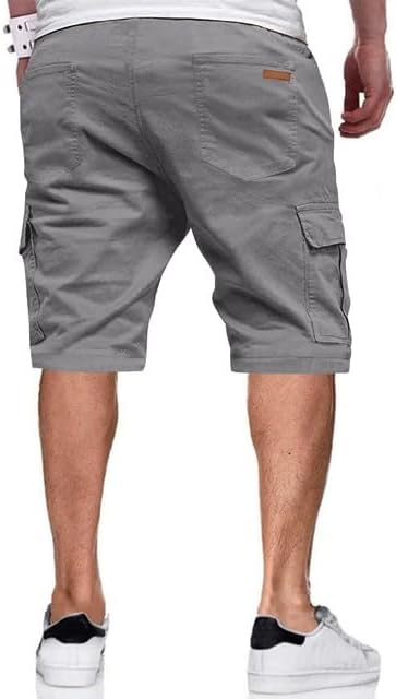 JMIERR Mens Casual Cotton Twill Cargo Shorts Drawstring Classic Chino Stretch Short with 6 Pockets - Image 2