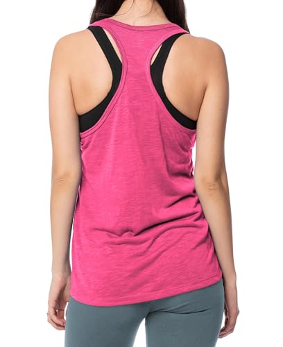 Image of Sexy Basics Women's Everyday Flowy Burnout Slub Racer Back Tanks | Active Workout Tops | Multi Packs & Colors