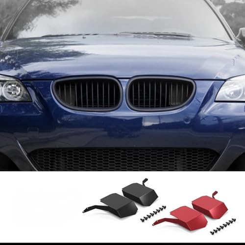Cubierta de ventilación del capó en aluminio negro, compatible con BMW Serie 5 E60 E61 M5 2007-2010 3