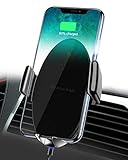 NANAMI Wireless Car Charger Mount,7.5W/10W Fast Charging Auto-Clamping Car Phone Holder Air Vent Compatible iPhone 11/11 Pro/11 Pro Max/XR/XS Max/XS/X/8/8 Plus,Samsung S10/S10+/S10E/S9/S8/Note 10/9/8