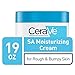 CeraVe Moisturizing Salicylic Acid Cream For Rough And Bumpy Skin | Exfoliating Body Cream with Lactic Acid, Hyaluronic Acid, Niacinamide & Ceramides | Fragrance Free & Allergy Tested | 19 Ounce