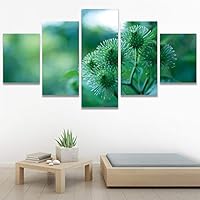 SIGNWIN 5 Panel Canvas Wall Art Modern Art Bouquet Colorful Decorative Elements Floral Multicolor Photography - 60