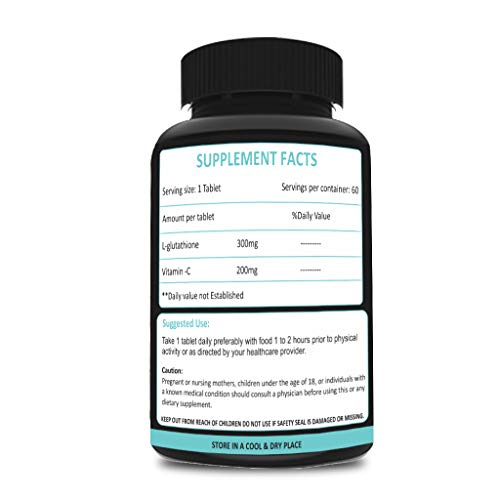 VedaneQ L Glutathione Capsules with Vitamin C &E | Biotin, Grape Seed and Alpha Lipoic Acid Supplement for Men & Women 60 Tablets - Image 2