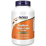 Now Foods, Psyllium Husk, Cáscara de Psyllium, 700mg, con Pectina de Manzana, 180 Cápsulas Veganas, Probadas en Laboratorio, Sin Gluten, Sin Soja, Vegetariano, No GMO