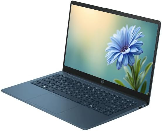 Image of HP Portable 14 inch HD IPS Laptop, Intel Celeron N Processor Up to 3.59GHz, 4GB DDR4, 128GB SSD, HDMI, Webcam, 1 Year Office 365, Bluetooth, Windows 11, Pastel Blue