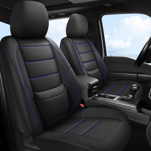 Toyota Tacoma Seat Covers 2016-2023,Truck Seat Covers for Tacoma 2016 2017 2018 2019 2020 2021 2022 2023 Double & Crew Cab SR SR5 TRD Sport TRD Off-Road TRD Pro (Black & Blue, (2016-2023) Full Set)