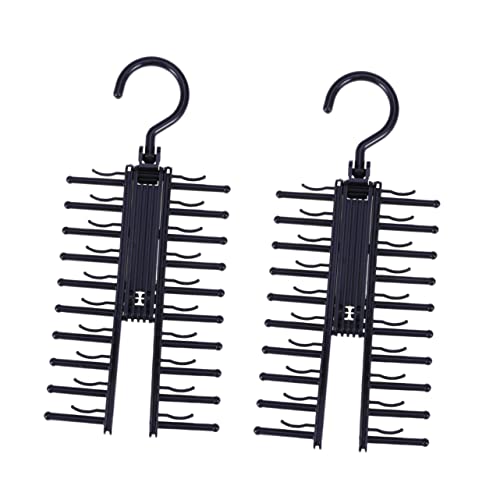 HEALSOPTHY 2 Piezas Organizador de Corbatas Metálico Multifuncional con Ganchos Dobles para de Espacio para Corbateros y Armarios Soporte Resistente para Corbatas Bufandas y Cinturones Color