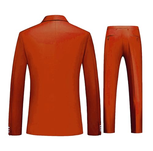 MOGU Mens Suits Gold Buttons 3 Piece Slim Fit Tuxedo Suit Set Blazer Vest Pants for Wedding Prom3