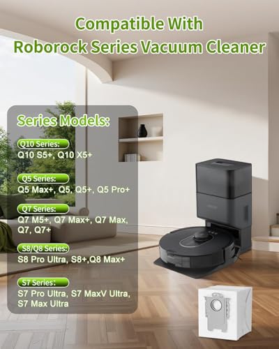 Image of VBN 18 Packs Q10 Q7 Q5 Dust Bags for Roborock Q7 M5+, Q10 S5+ /Q10 X5+, S8 Pro Ultra, S8+, Q7 Max+, Q5+, Q5 Max+, S7 Max Ultra,S7 Maxv Ultra and Q8 Max+ vacuum bag replacement, 3.6L