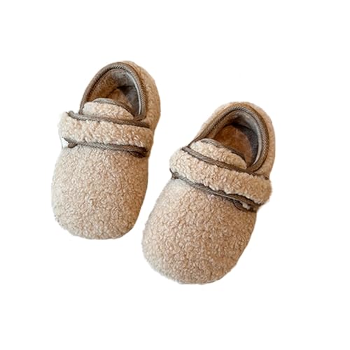 Chausson cuir bébé hiver fille garçon pantoufles chaudes souples