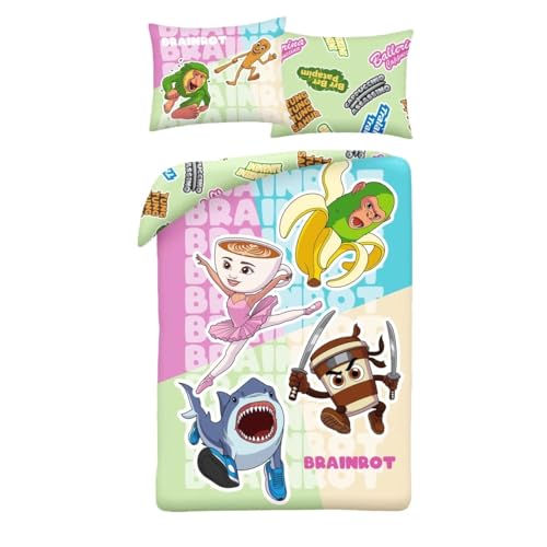 Halantex BRAINROT Juego de cama Funda nórdica