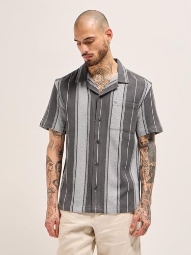 Image of THE Bear House Men's Striped Regular Fit Shirt